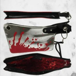 Cleaver Clutch Bag 7 Cleaver Clutch Bag -Mortem Horror Shop Metallic Silver Handbag Knife