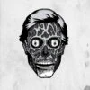 TRICK OR TREAT STUDIOS They Live - Alien B&W (Enamel Pin) -Mortem Horror Shop They LIve Alien Enamel Pin