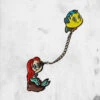 Flounder & Ariel Chain (Enamel Pin) -Mortem Horror Shop ariel flounder enamel pin