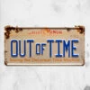 Back To The Future - Out Of Time Plate -Mortem Horror Shop back to the future rust plate