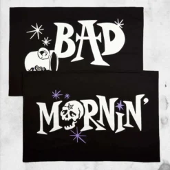 Good Or Bad Pillowcases -Mortem Horror Shop bad morning pillow case