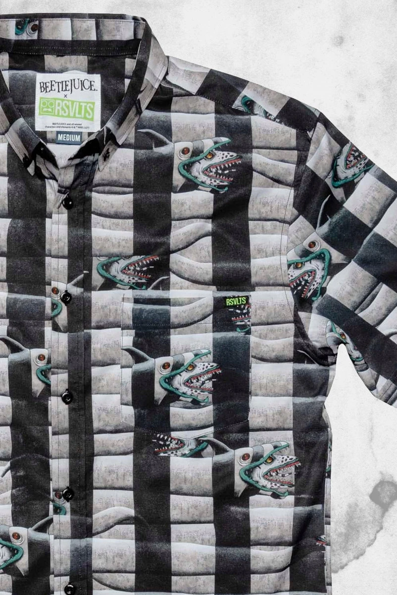 Beetlejuice "Sandworm Stripe" Button-Up 4 Beetlejuice "Sandworm Stripe" Button-Up - Image 2