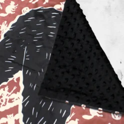 Beistle® - Funky Cat Throw Blanket -Mortem Horror Shop black cat halloween blanket