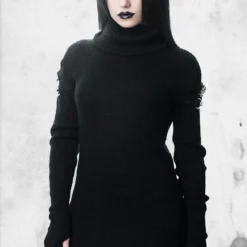 Assimilate Knit Sweater -Mortem Horror Shop black knitt sweater
