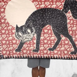 Beistle® - Funky Cat Throw Blanket -Mortem Horror Shop cat blanket