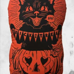Trick Or Treat Cat Pillow