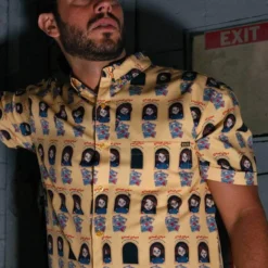 Chucky "Friends 'Till The End" Button-Up -Mortem Horror Shop chcuky good guy button up