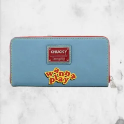 LOUNGEFLY Child's Play - Chucky Zip Around Wallet -Mortem Horror Shop chucky cosplay wallet childs play
