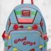 LOUNGEFLY Child's Play - Chucky Cosplay Mini-Backpack -Mortem Horror Shop chucky good guy loungefly bag