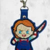 Chucky Keychain -Mortem Horror Shop chucky leather keychain