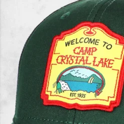 Bioworld Friday The 13th - "Camp Crystal Lake" Patch Trucker Hat -Mortem Horror Shop classic horror themed baseball trucker hat