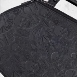 Embossed Skull Coffin Purse -Mortem Horror Shop coffin shaped purse