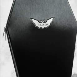 Casket Carry Case (Black) 9 Casket Carry Case (Black) -Mortem Horror Shop coffin shaped suitecase killstar black