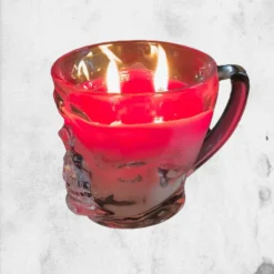 Skull (Coloring Changing) Candle -Mortem Horror Shop color changing halloween skull candle