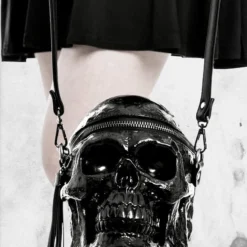 Grave Digger - Skull Handbag -Mortem Horror Shop cute goth skull purse