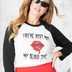 Not My Blood Type Raglan T-Shirt