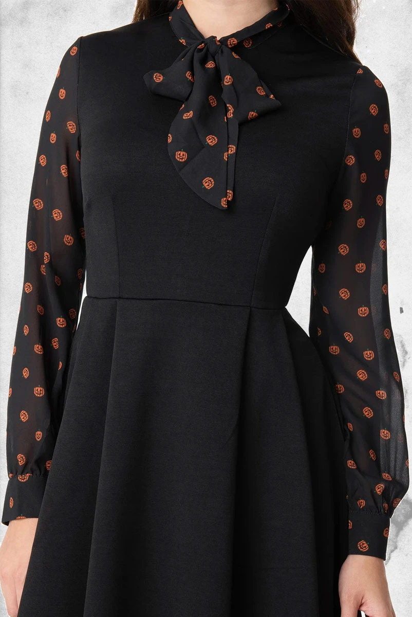 Pumpkin Print Fit & Flare Dress 4 Pumpkin Print Fit & Flare Dress - Image 2