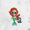 Day Of Dead Mermaid (Enamel Pin) -Mortem Horror Shop day of dead enamel pin ariel