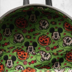 LOUNGEFLY Disney 100 - Halloween Trick Or Treaters Glow-in-the-Dark Mini-Backpack -Mortem Horror Shop disney 100 mickey backpack halloween loungefly