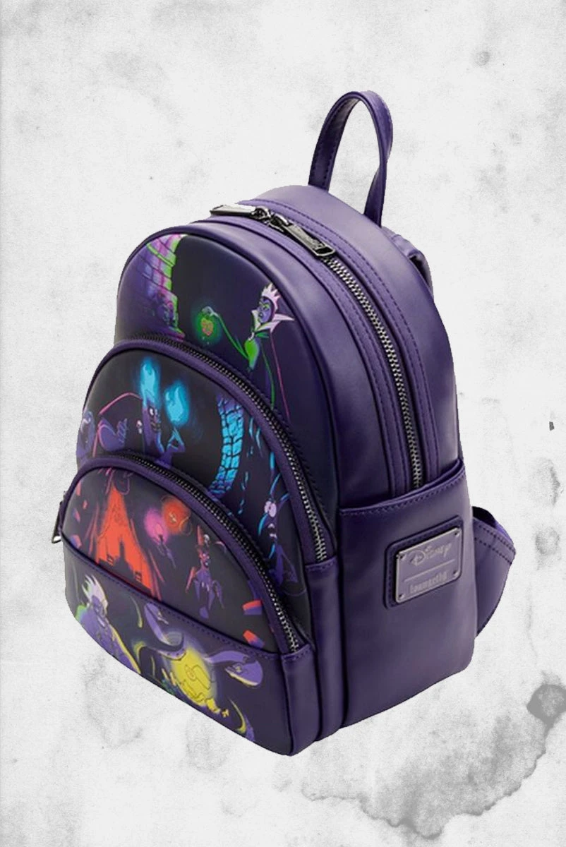 LOUNGEFLY Disney - Villains (Glow In The Dark) Mini-Backpack 4 LOUNGEFLY Disney - Villains (Glow In The Dark) Mini-Backpack - Image 2