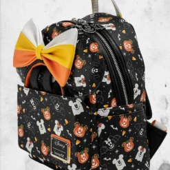 LOUNGEFLY Disney - Mickey And Minnie Mouse Spooky Mini-Backpack & Ears Headband Set -Mortem Horror Shop disney mickey ears bag