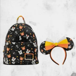 LOUNGEFLY Disney - Mickey And Minnie Mouse Spooky Mini-Backpack & Ears Headband Set -Mortem Horror Shop disney mickey headband set