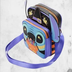 LOUNGEFLY Disney - Lilo And Stitch Halloween Stitch Cosplay Passport Bag 12 LOUNGEFLY Disney - Lilo And Stitch Halloween Stitch Cosplay Passport Bag -Mortem Horror Shop disney stitch backpack