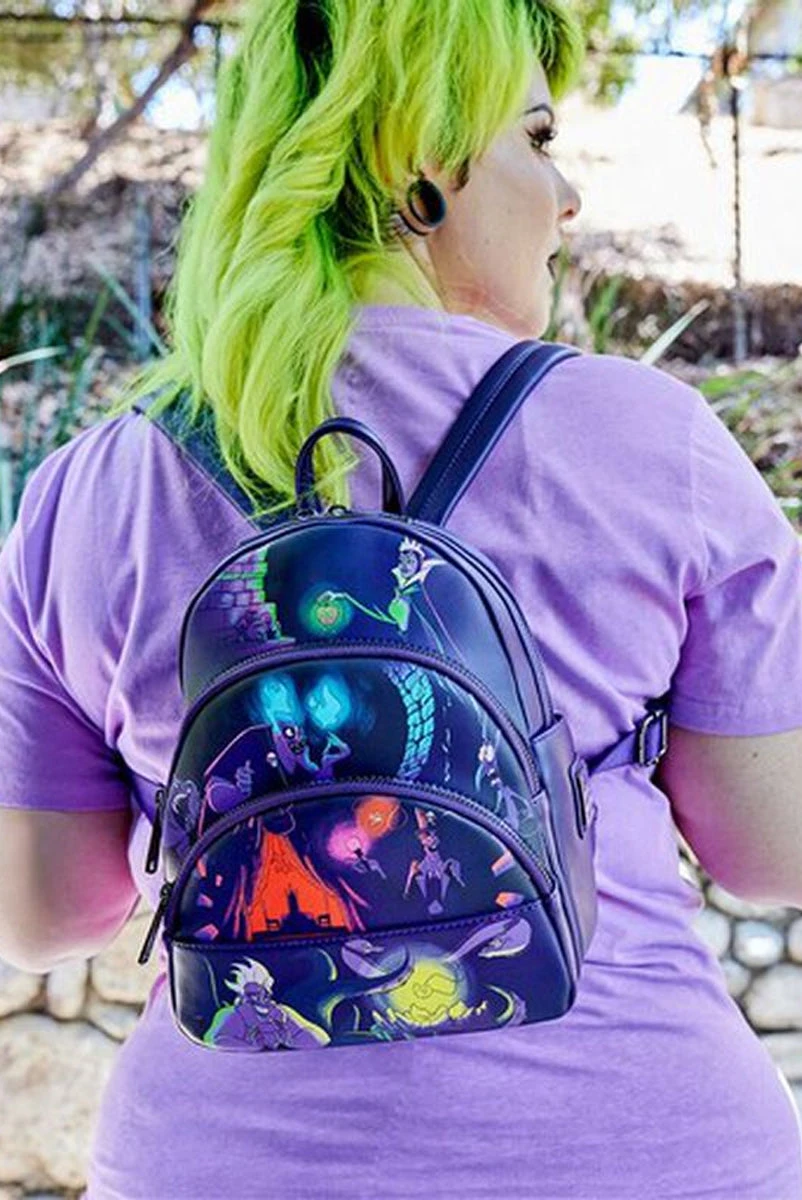 LOUNGEFLY Disney - Villains (Glow In The Dark) Mini-Backpack 5 LOUNGEFLY Disney - Villains (Glow In The Dark) Mini-Backpack - Image 3