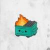 Dumpster Fire (Enamel Pin) -Mortem Horror Shop dumpster fire enamel pin