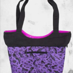 Elvira - Moon Bathing Beach Tote Bag -Mortem Horror Shop elvira beach canvas tote bag horror