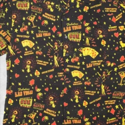 Elvira - Repeat Red Vegas Button-Up Shirt -Mortem Horror Shop elvira button up vegas shirt