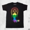 Elvira- Rainbow Pride Tee -Mortem Horror Shop elvira pride shirt rainbow