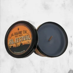 Fall Festival (Cinnamon Sugar Donut) - Wood Wick Candle 7 Fall Festival (Cinnamon Sugar Donut) - Wood Wick Candle -Mortem Horror Shop fall festival all hallows eve
