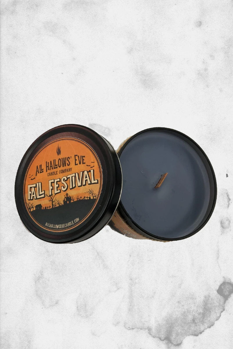Fall Festival (Cinnamon Sugar Donut) - Wood Wick Candle 4 Fall Festival (Cinnamon Sugar Donut) - Wood Wick Candle - Image 2