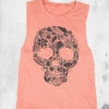 Floral Skull Tank -Mortem Horror Shop floral skull tanktop