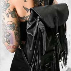VIP Fringe Backpack -Mortem Horror Shop foxblood vip fringe bag