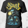 Ghost - Cemetery - T-Shirt 2 Ghost - Cemetery - T-Shirt -Mortem Horror Shop ghost cemetery shirt design