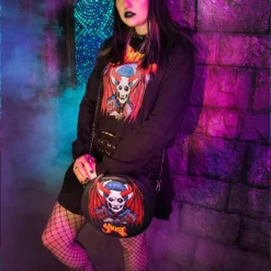 Ghost - Demonic - Crop Top Hoodie -Mortem Horror Shop ghost crop top hoodie