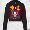 Ghost - Demonic - Crop Top Hoodie 1 Ghost - Demonic - Crop Top Hoodie -Mortem Horror Shop ghost crop top shirt