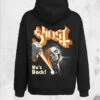 Ghost - He's Back - Hoodie -Mortem Horror Shop ghost hes back design