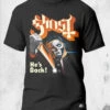 Ghost - He's Back - T-Shirt -Mortem Horror Shop ghost hes back postmortem shirt band apperal
