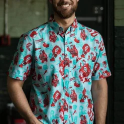 Ghostbusters "The Decoder" Button-Up -Mortem Horror Shop ghostbusters button up shirt