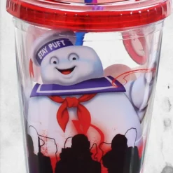Ghostbusters - Stay Puft Tumbler With Ice Cubes -Mortem Horror Shop ghostbusters cup