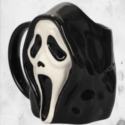 Scream - Ghost Face Sculpted Ceramic Coffee Mug -Mortem Horror Shop ghostface scream sculpted cofee mug