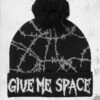 Give Me Space - Knit Beanie Hat -Mortem Horror Shop give me space goth beanie killstar