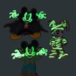 Disney - Mickey Halloween (Enamel Pin Set) -Mortem Horror Shop glowing mickey pin set