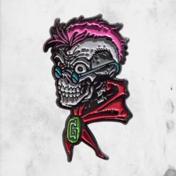 Goosebumps - Curly Skull (Enamel Pin)