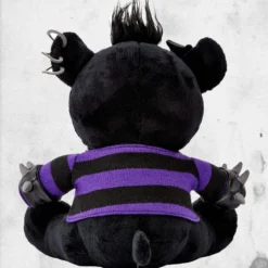 Goth Plush Teddy -Mortem Horror Shop goth killstar punk themed plush bear