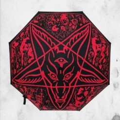 Goathead Umbrella -Mortem Horror Shop goth umbrella