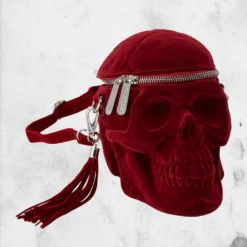 Grave Digger - Skull Handbag (Blood Red)